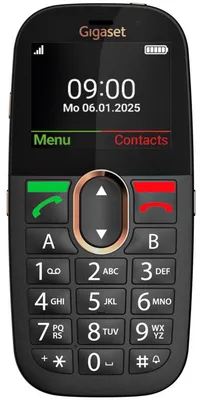 Obrázok produktu pre Gigaset GL695, Navýšku, Single SIM, 5,87 cm (2.31"), 2 MP, 1400 mAh, Čierna