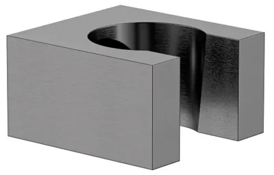 Productafbeelding van Douchehouder, hoekig, stevig, gunmetal kleur