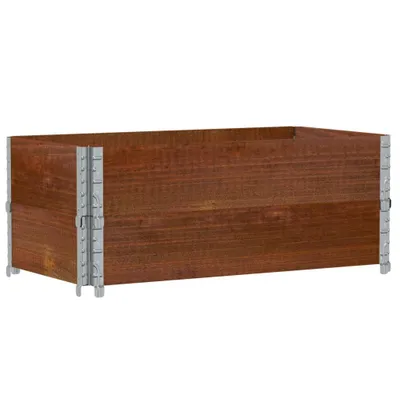 Image de Colliers de palette 2 pcs marron 100x50 cm bois de pin solide