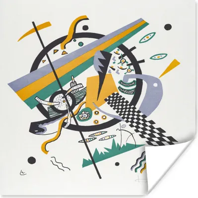 Produktbild von MuchoWow® Poster Kleine Welt 4 - Kandinsky 60x80 cm - Schlafzimmer Dekoration