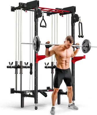 Produktbild von Power Rack zur Wandmontage, 110x96x231 cm, 150 kg Belastbarkeit