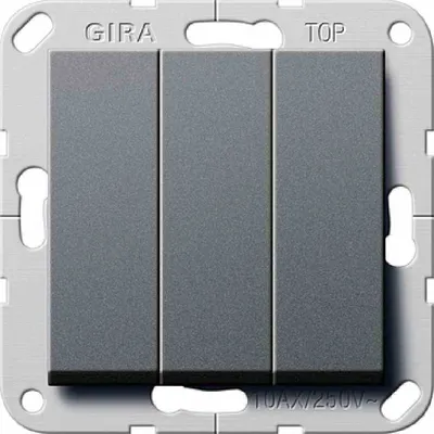 Produktbild von Gira Taster 3-fach anth 1polig Schließer 284428