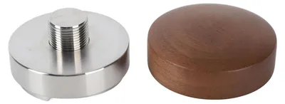 Zdjęcie produktu dla 58 mm dystrybutor kawy Tamper, regulowana głębokość, z uchwytem z drewna orzechowego