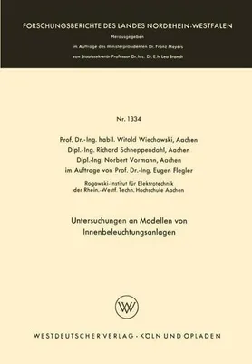 Produktbild von Untersuchungen an Modellen von Innenbeleuchtungsanlagen