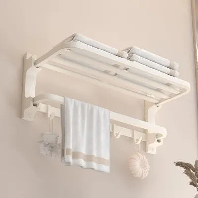 Obrázok produktu pre Omgoods – Samolepiaci držiak na uteráky s 5 háčikmi do kúpeľne