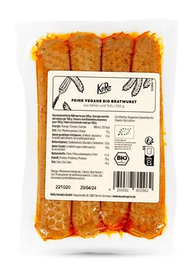 Produktbild von KoRo | Feine veganeBratwurst 200 g