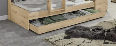 Produktbild von Bettschublade Sina auf Rollen, Liegefläche 90 x 190 cm, Ausf. Eiche Artisan Nachbildung