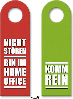 Produktbild von 10x Nicht stören Homeoffice oder Komm rein Türhänger Türanhänger Türschild