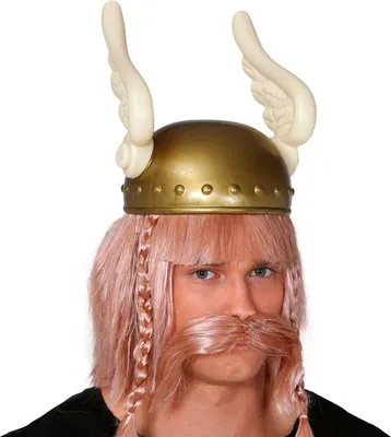 Immagine prodotto di Elmo Gallo Con Ali Costume Vichingo Carnevale Accessorio Festa Copricapo Costume Festa Elmo Con Ali Copricapo Storico Guerriero, Colore: Oro