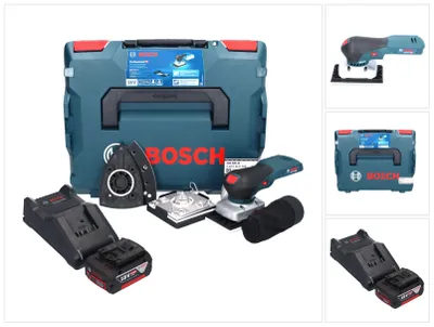 Image de Bosch GSS 18V-13 Ponceuse vibrante sans fil 18 V + 1x batterie 5,0 Ah + chargeur + L-BOXX