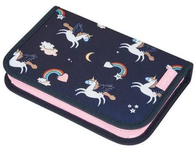 Zdjęcie produktu dla herlitz 300001479 herlitz Federmäppchen Dreamy Unicorn dunkelblau, 20,5 x 3,8 cm