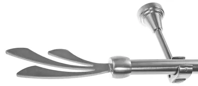 Produktbild von Gardinenstange mit Wandhalterung I Metall Edelstahl Look 1-läufig I Ø20mm | H50R
