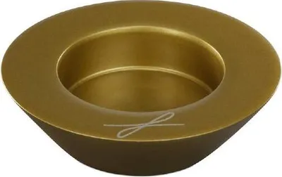 Produktbild von Kerzenleuchter goldfarben, für KerzenD 5cm, satiniert