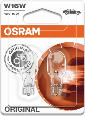 Produktbild von OSRAM W16W 12V 16W W2,1x9,5d 2st. Blister