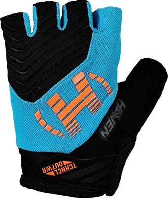 Produktbild von HAVEN Fingerlose Fahrradhandschuhe - DEMO NEO SHORT - Blau/Orange M