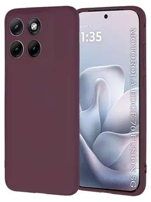 Produktbild von Techsuit - SoftFlex-Silikonhülle für Motorola Edge 70 Fusion - pflaumenrot