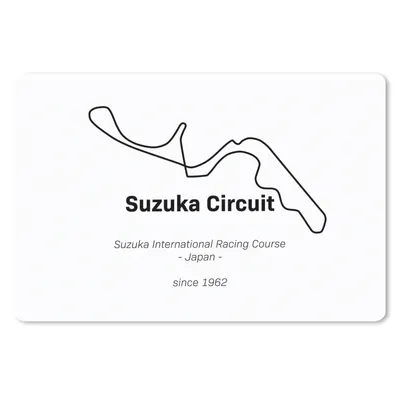 Produktbild von MuchoWow® Schreibtischunterlage Formel 1 - Suzuka - Rennstrecke 60x40 cm - XXL Mauspad - Großes Mauspad