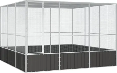Obrázek produktu pro Ptačí klec antracitová 302,5x324,5x211,5 cm pozinkovaná ocel