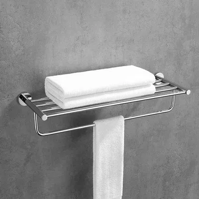 Produktbild von Badezimmerregal Chrom 62x20x13cm Edelstahl