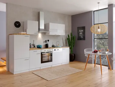 Produktbild von Küche Küchenzeile Leerblock Einbauküche Weiß Malia 280 cm Respekta