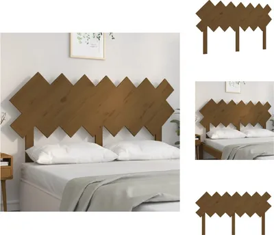 Produktbild von vidaXL Bett-Kopfteil Honigbraun 151,5x3x81 cm Massivholz Kiefer -  Kopf- & Fußenden