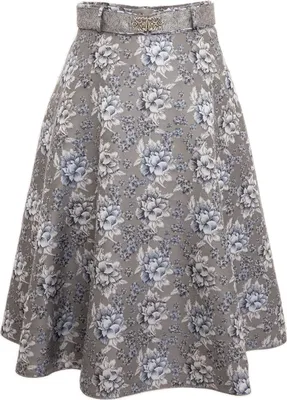 Produktbild von MarJo Trachtenrock BIANCA mit floralen Mustern in Blau, Beige, Grau und Hellbraun