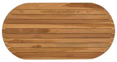 Produktbild von vidaXL Tischplatte 90 x 45 x 3,5 cm Oval Massives Teakholz Natur