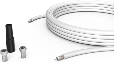 Produktbild von Hama 00179261, 10 m, Koaxial, Koaxial, Schwarz, Metallisch, Weiß
