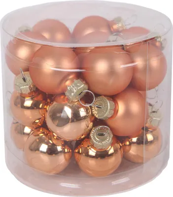 Produktbild von TrendLine Weihnachtskugeln aus Glas Ø 2,5 cm brandy-braun 24 Stück
