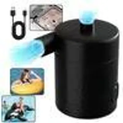 Produktbild von Elektrische Luftpumpe Tragbare, Wiederaufladbare Akku Luftpumpe mit 4 Luftdüse für Luftmatratze Schlauchboot Matratze Pool Boot Schwimmring
