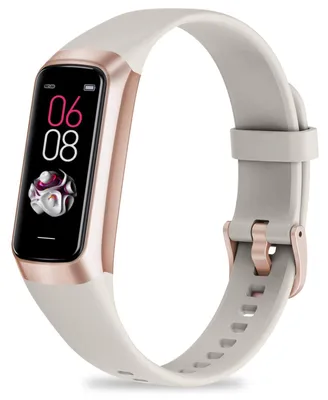 Obrázok produktu pre Fitness náramok s krokomerom, kalkulačkou kalórií a stopkami. Zdravotné hodinky s monitorovaním srdcovej frekvencie a spánku. AMOLED farebný dotykový displej. Športové hodinky, farba: béžová