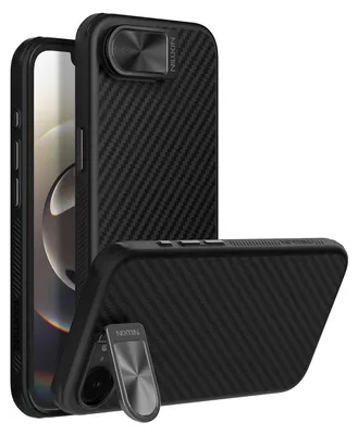 Obrázek produktu pro Etui Nillkin Carboprop Magnetic Z Osłoną Na Aparat I Podstawką Na Iphone 16E - Czarne