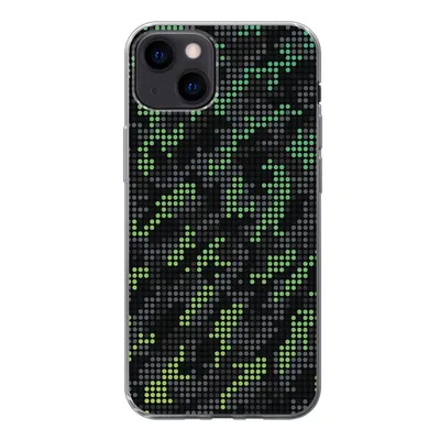 Produktbild von MuchoWow® Handyhülle Schutzhülle Hülle für iPhone 13 Camouflage-Muster aus grünen und grauen Punkten Silikon Softcase Handy Hülle - Karteninhaber