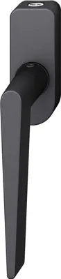 Produktbild von FSB Fenstergriff 34 1005 abschließbar ovale Rosette, Aluminium schwarz matt
