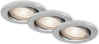 Produktbild von Briloner Aluminium LED Einbauleuchten alu 3er-Set3xLED/55W