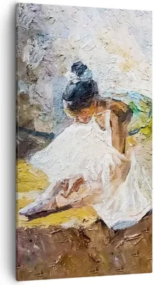 Produktbild von Bild auf Leinwand - Leinwandbild - Einteilig - Ballerina Mädchen Öl - 55x100cm - Wand Bild - Wanddeko - Wandbilder - Leinwanddruck - Bilder - Wanddekoration - Leinwand bilder - PA55x100-4756