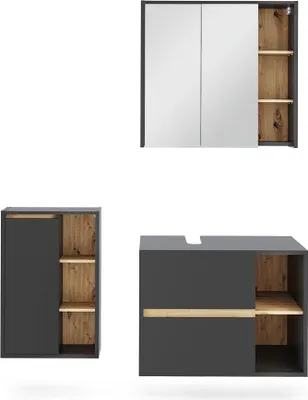 Immagine prodotto di Set di mobili per il bagno Vicco Viola Grigio/Artisan 3 parti, Model 55226