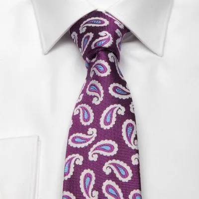 Produktbild von Herren Krawatte Rosa mit Paisley-Muster
