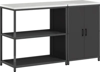 Imagen del producto de vidaXL Juego de dos recipientes de almacenamiento para la cocina, modelo HATTEM, color