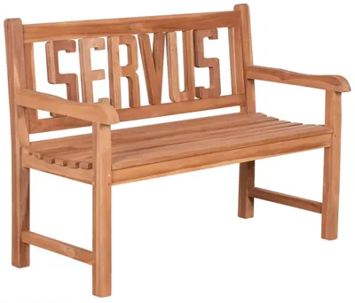 Produktbild von Gartenbank  Servus Teak 2-Sitzer Wetterfest Bank Teakholz Holzbank