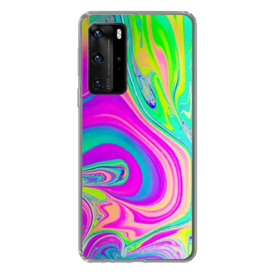 Produktbild von MuchoWow® Handyhülle Schutzhülle Hülle für Huawei P40 Pro Formen - Farbe - Kunst - Psychedelisch Silikon Softcase Handy Hülle - Schutz