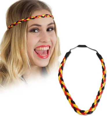 Produktbild von Haarband Fan, Deutschland, WM, EM, geflochtener Haarschmuck