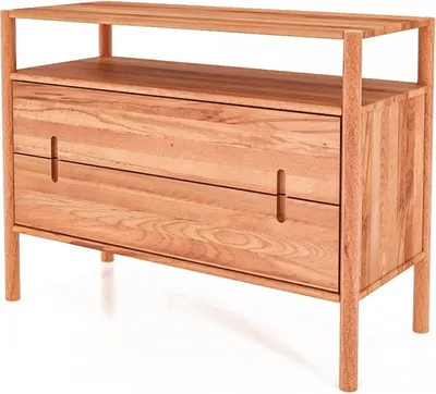 Produktbild von Kommode Zola Kernbuche massiv  108x84 cm mit 2 Schubladen