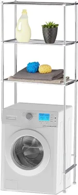 Produktbild von Famanu Waschmaschinenunterbau mit 3 Regalen - Badezimmerregal