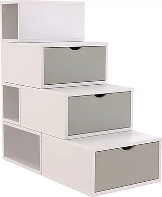 Immagine prodotto di Scaffale a gradini 100 cm - Bianco/Moka