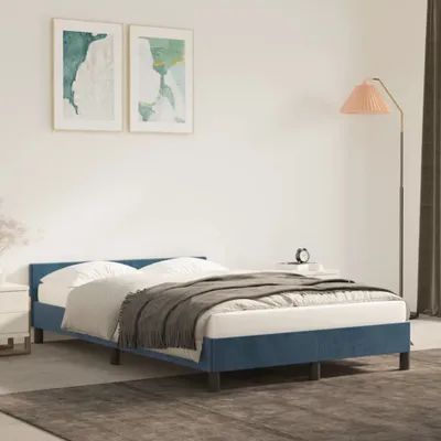 Immagine prodotto di Maison Exclusive - Struttura letto senza materasso Blu scuro 120x200 cm Velluto
