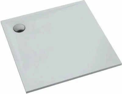 Produktbild von Sellon24® Duschtasse Duschwanne extraflache Acrylwanne Weiß inkl. Träger 80x80x3cm