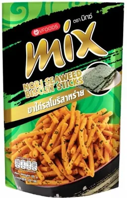 Immagine prodotto di Vfoods | Bastoncini di biscotti croccanti - Gusto al nori - 50g - Contengono glutine - Snack
