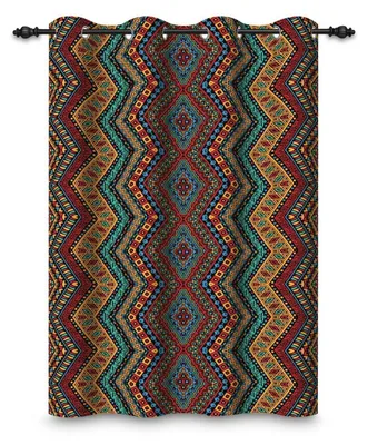 Obrázok produktu pre Zatemňovacia záclona, štýl Boho, 117x229 cm, geometrický vzor