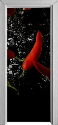 Produktbild von Tür Selbstklebende 80x210 cm Türfolie Türtapete Klebefolie - Paprika Gemüse